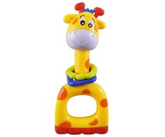 Baby Mix Geltona Giraffe Baby Rattle