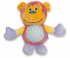 Baby Mix Hippo and Monkey pliušinis vežimėlio barškutis