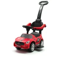 Baby Mix RACER Raudona - vaikiškas šokinukas su garsu ir kreiptuvu