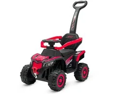 Baby Mix Ruggy elektrinis pasivažinėjimas su kreipiamuoju strypu raudona