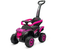 Baby Mix Ruggy elektrinis pasivažinėjimas su rožine kreipiamuoju strypu
