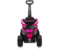 Baby Mix Ruggy elektrinis pasivažinėjimas su rožine kreipiamuoju strypu