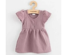 Kūdikių muslino suknelė New Baby levandų spalvos, 74 (6-9m)