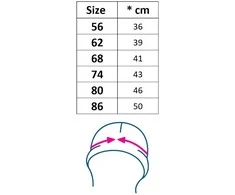 Baby Muslin Hat New Baby pink, 62 (3-6m)