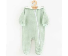 Baby Muslin kombinezonas su gobtuvu New Baby Comfort rūbų šalavijas, dydis 80 (9-12m), 80 (9-12m)