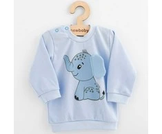 Kūdikių rinkinys marškinėliai ir sportinės kelnės New Baby Happy Elephant mėlyna, 74 (6-9m)