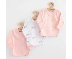 Kūdikių marškinėliai New Baby Classic II 3 dalių mergaitėms, 50