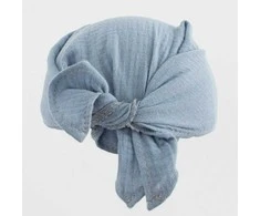 Baby Summer Muslin skara su gobtuvu New Baby mėlyna, 80/86