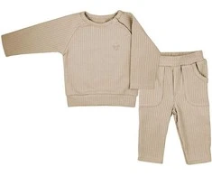 Baby T-shirt with long sleeves and sweatpants Koala Bello beige, size 62 (3-6m), 62 (3-6m)