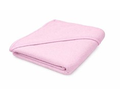 Baby terry towel with hood New Baby 100x100 cm pink