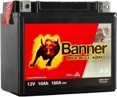 Banner 10Ah Bike Bull AGM 12V 160A akumuliatorius 150x87x131mm