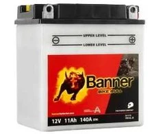 Banner 11Ah Bike Bull -+ 12V 140A akumuliatorius 135x90x145mm