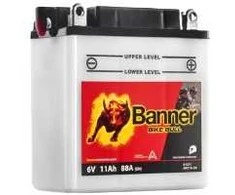 Banner 11Ah Bike Bull 6V 88A akumuliatorius 122x62x132mm
