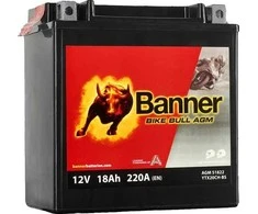 Banner 18Ah Bike Bull AGM 12V 220A akumuliatorius 150x87x161mm