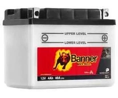 Banner 4Ah Bike Bull 12V 40A akumuliatorius 120x70x92mm