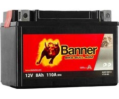 Banner 8Ah Bike Bull AGM 12V 90A akumuliatorius 150x87x105mm