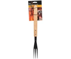 BBQ - kepimui reikalinga šakutė, ilga su medine rankena 41 cm