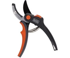 Black &amp; Decker Juodas &amp; Decker „Juodas &amp; Decker“ sodo žirklės gėlėms / gyvatvorėms su grūdinto plieno ašmenimis