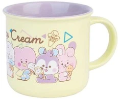 ERIK BT21 - Keraminis puodelis, 380 ml, iš Ice Kreminis kolekcijos