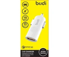 Budi - 1 USB automobilinis įkroviklis su LED indikatoriumi
