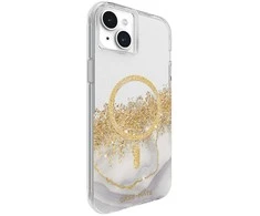 Case-Mate Karat MagSafe – auksu dekoruotas iPhone 15 Plus dėklas (marmuras)