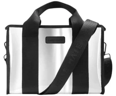 „Case-Mate Mini Travel Tote Bag“ – vandeniui atsparus kelioninis pečių krepšys (sidabrinis chromas)