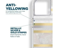 Case-Mate Pearl Stripes MagSafe – dėklas dekoruotas perlamutru, skirtas iPhone 14 / iPhone 13 (Pearl Stripes)