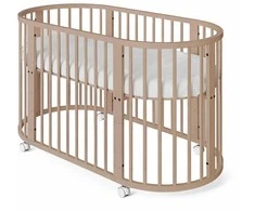 Children s growing 3-in-1 oval cot + mattress New Baby cashmere color