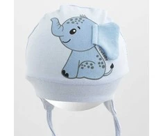 Medvilninė kūdikio kepuraitė New Baby Happy Elephant mėlyna, 56/62