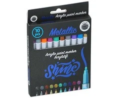 Craft Rankdarbiai - Metalinių žymeklių / akrilinių rašiklių rinkinys, 10 vnt.