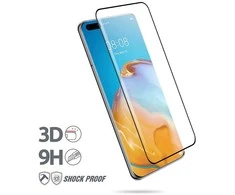 „Crong 3D Armour Glass 9H“ viso ekrano grūdintas stiklas Huawei P40 Pro telefonui + montavimo rėmelis