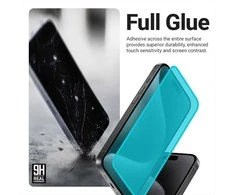 „Crong 3D Armour Glass“ – grūdintas stiklas, skirtas „iPhone 16e“ / „iPhone 14“ / „iPhone 13“ / „iPhone 13 Pro+“ montavimo rėmeliui
