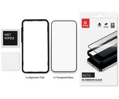 „Crong 3D Armour Glass“ – grūdintas stiklas iPhone 17 Air + montavimo rėmelis