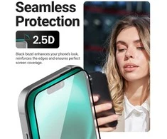 „Crong 3D Armour Glass“ – grūdintas stiklas iPhone 17 Pro telefonui + montavimo rėmelis