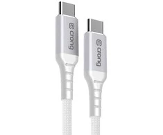 Crong Armor Link – 60 W PD 3A USB-C į USB-C laidas 25 cm (baltas)