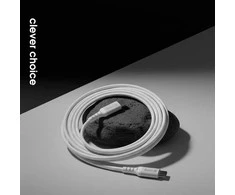 „Crong Armor Link“ – laidas 100 W PD 5A USB-C į USB-C, 200 cm (baltas)