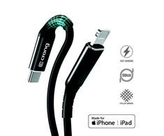 Crong Armor Link – USB-C su Lightning MFi pintas kabelis 150 cm (juodas)