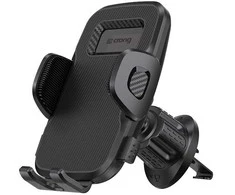 „Crong Carclip Air Vent“ – universalus automobilio laikiklis oro ventiliacijos grotelėms (juodas)