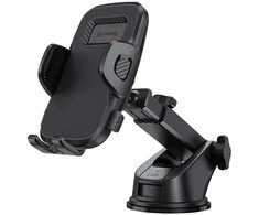 „Crong Carclip Dashboard“ – universalus 2 viename automobilio laikiklis prietaisų skydeliui ir priekiniam stiklui (juodas)