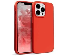 „Crong Color Cover“ skystas silikoninis dėklas, skirtas „iPhone 13 Pro Max“ (raudonas)