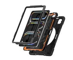 Crong Defender Plus – Rugged case iPad Pro 11 M5 (2025) / M4 (2024) (Juodas)