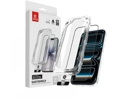 „Crong EasyShield“ 2 vnt. grūdinto stiklo pakuotė, skirta „iPhone 17 Pro Max“ / „iPhone 16 Pro Max“ (2 vnt.)