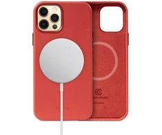 Crong Essential Cover Magnetic – odinis dėklas, skirtas iPhone 12 Pro Max MagSafe (raudonas)