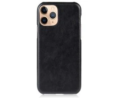 „Crong Essential“ dangtelis – PU odinis dėklas, skirtas „iPhone 11 Pro Max“ (juodas)
