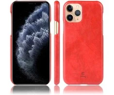 „Crong Essential“ dangtelis – PU odinis dėklas, skirtas „iPhone 11 Pro Max“ (raudonas)
