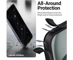 „Crong Hybrid Frost MAG“ dėklas – „MagSafe iPhone 17 Pro“ (juodas)