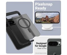 Dėklas Crong Hybrid Matte Magnetic - MagSafe Case Google Pixel 10 Pro (Juodas)