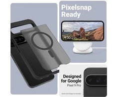 Dėklas Crong Hybrid Matte Magnetic - MagSafe Case Google Pixel 9 Pro (Juodas)