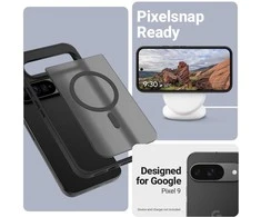 Dėklas Crong Hybrid Matte Magnetic - MagSafe Google Pixel 9 Case (Juodas)