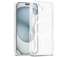 Crong hibridinis matinis magnetinis „MagSafe“ dėklas „iPhone 17“ (baltas)